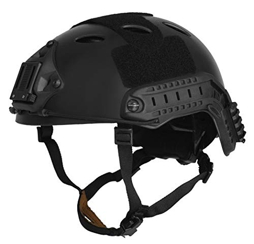 Lancer Tactical PJ Style helmet side view, showcasing ventilation and light weight.