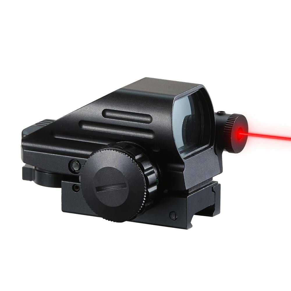 Lancer Tactical reticle options closeup shows four patterns for versatile aiming.