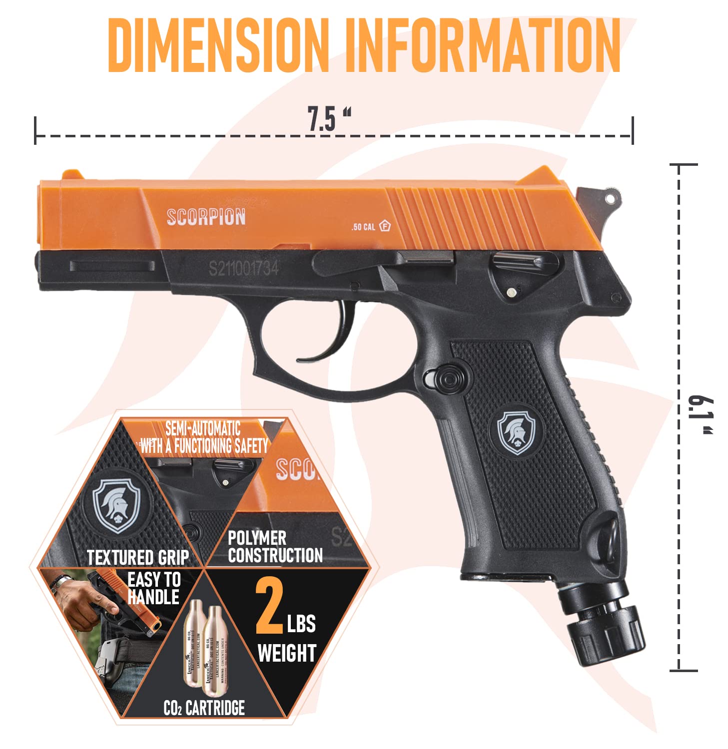 Lancer Tactical Scorpion CO2 cartridge loading highlighting rapid rearming