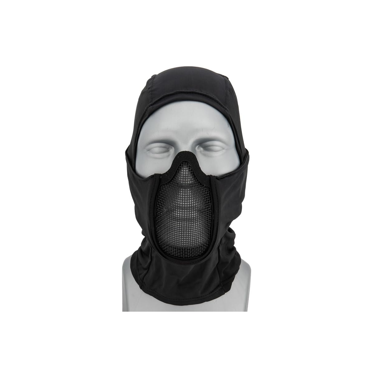 Lancer Tactical Shadow Warrior steel mesh shield protecting teeth and jaw
