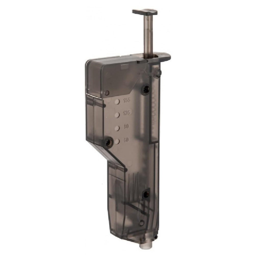 Lancer Tactical speed loader showing spring-loaded plunger for smooth, reliable loading.