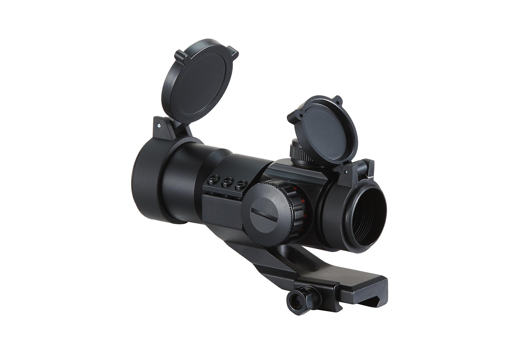 Lancer Tactical steel optic with multicoated lenses delivers clear sight through varied lighting