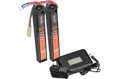 Lancer Tactical LiPo battery and charger ready for high-performance airsoft battles