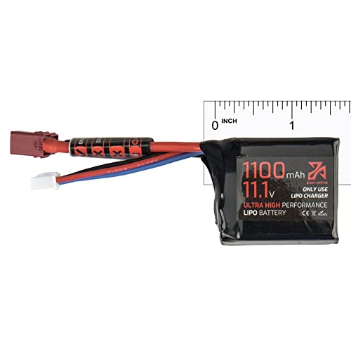 Lancer Tactical Zionarms 11.1V 1100mAh brick battery with Dean connector powering AEGs