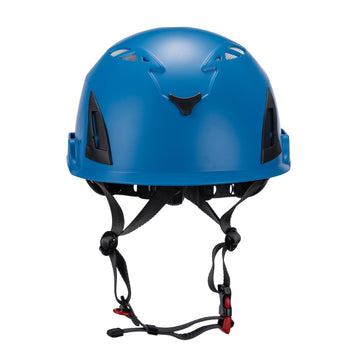 LAND M02 Rocky Helmet in action during rock climbing on outdoor routes