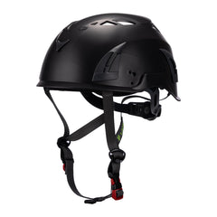 LAND M02 Rocky Helmet on rock climbing scene, lightweight protection for ascent.