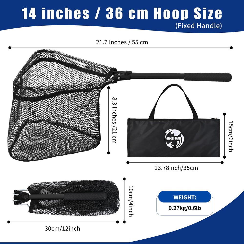 Foldable landing net with aluminum frame