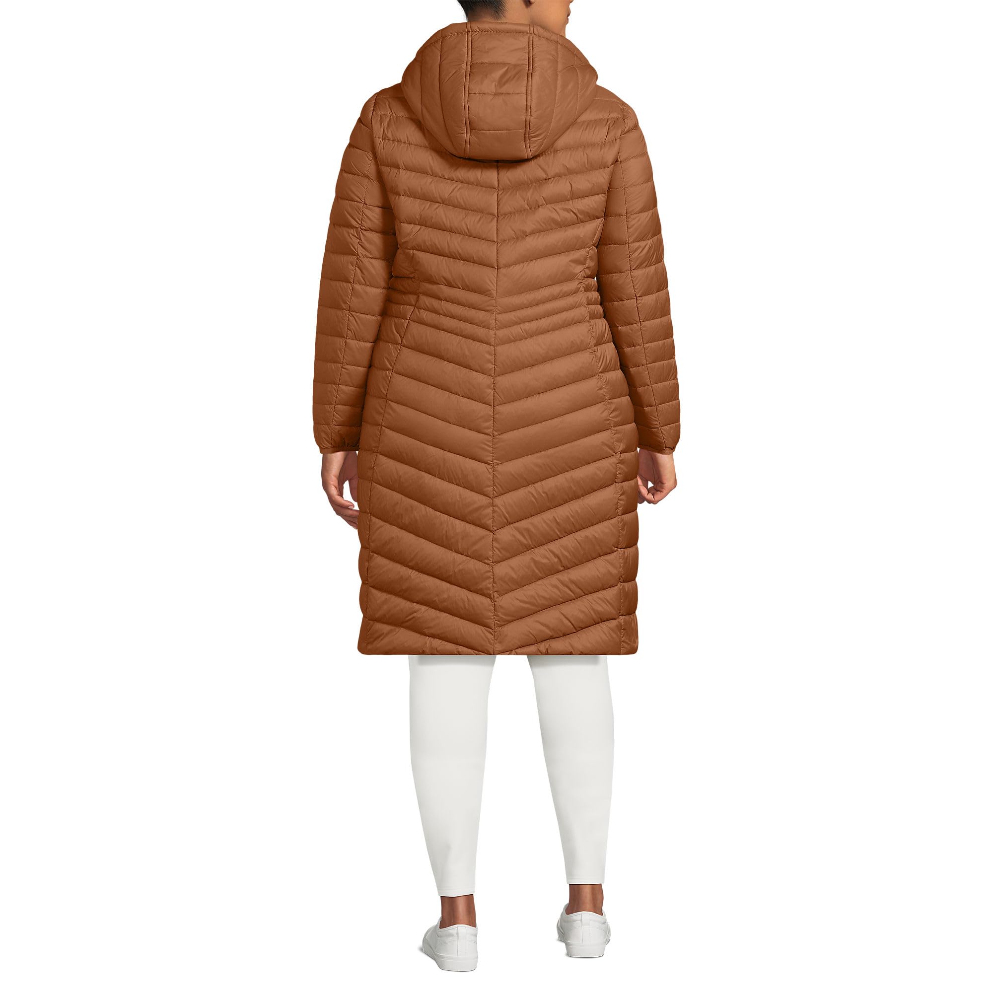 Lands' End coat water-resistant shell closeup highlighting weather protection