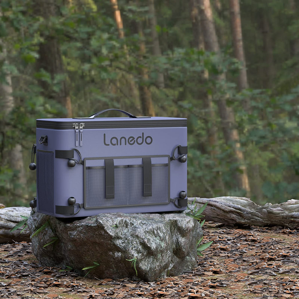 Lanedo Deep Freeze Cooler on the beach ready for kayaking trips