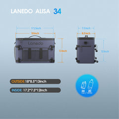 Lanedo Deep Freeze Cooler side pocket detail for easy access gear