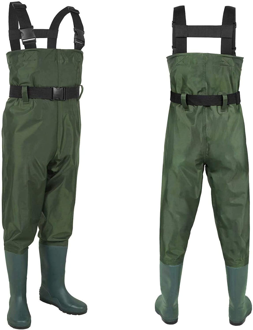 LANGXUN chest waders kids muddy pond demo demonstrating waterproof protection keeps them dry