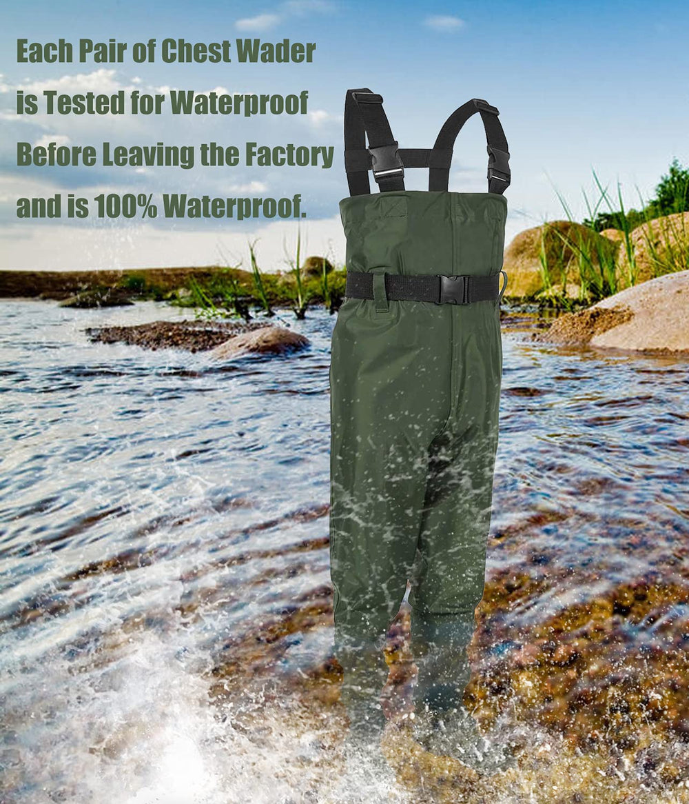 LANGXUN chest waders water-test proving leak-free durability