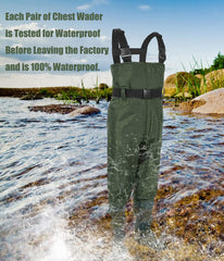 LANGXUN chest waders water-test proving leak-free durability