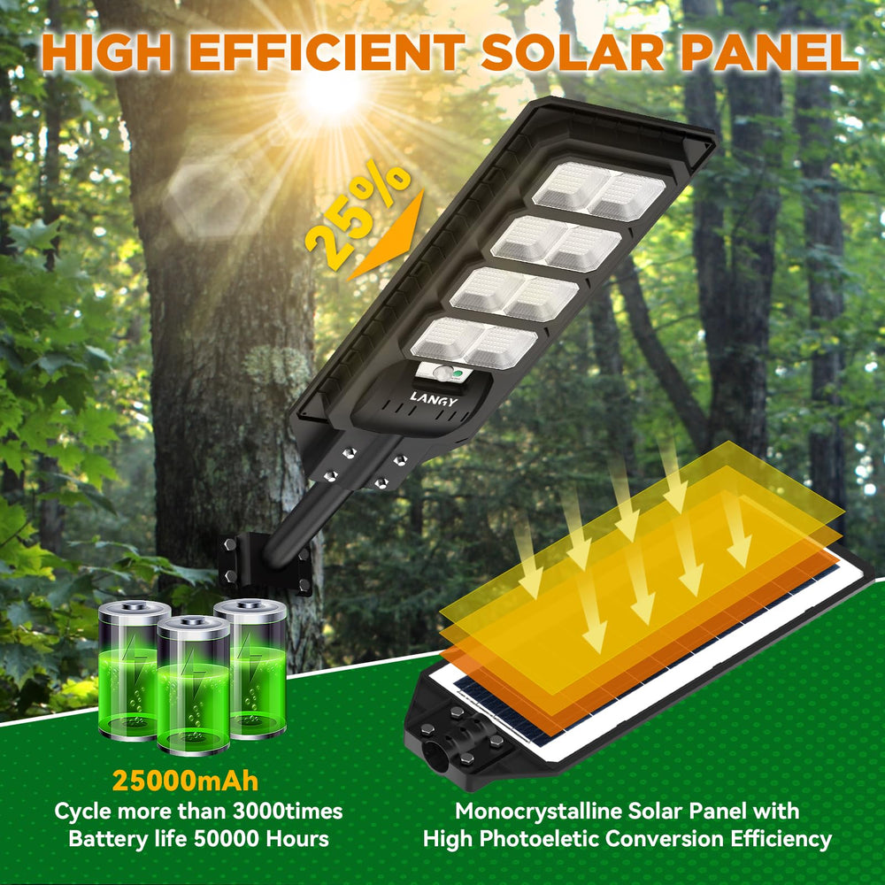 LANGY green hunting light solar panel charging for maintenance-free operation