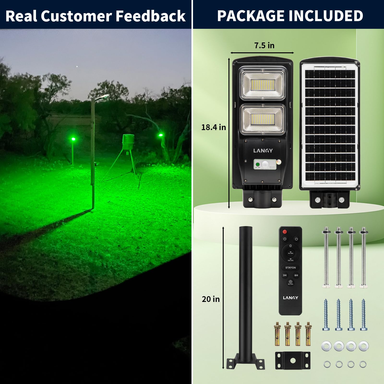 LANGY Hog Lights included mounting hardware and accessories for quick install