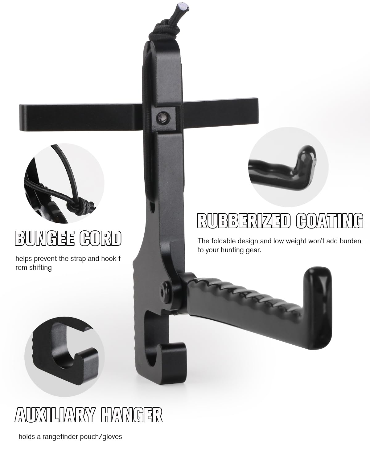 LANGZIHT backpack hook keeps essentials accessible during hunts.