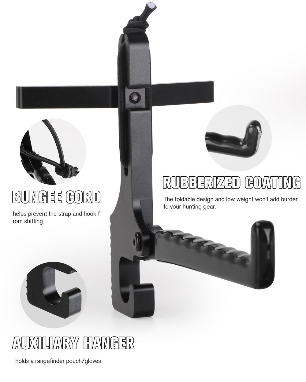 LANGZIHT backpack hook keeps essentials accessible during hunts.