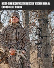 LANGZIHT treestand bow hanger secondary hook organizes rangefinder or wind checker.