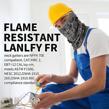 LANLFY FR fabric close-up shows breathable 7 oz cotton.