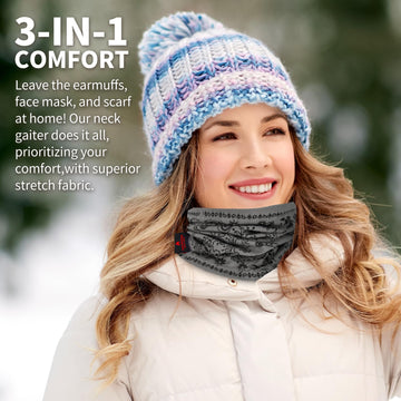 LANLFY model wearing FR neck gaiter demonstrates practical workwear.
