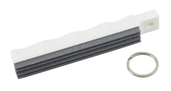 Lansky sharpener clipped to vest for quick access between casts