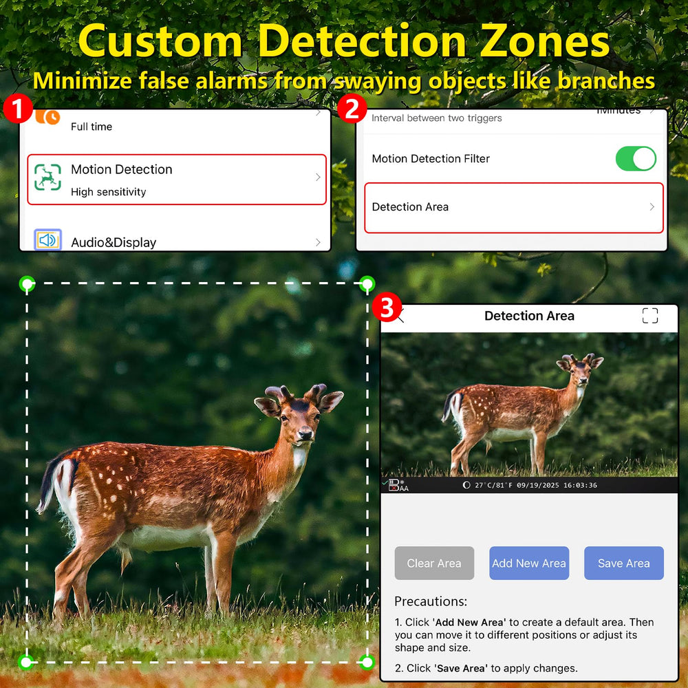 LANTOOCAM trail camera 60MP stills captures sharp wildlife details for campsite scouting.