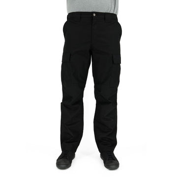 LA Police Gear Atlas BDU cargo pants articulated knees in rugged terrain.