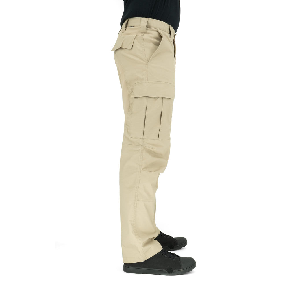 LA Police Gear LAPG Atlas BDU Cargo Pants knee articulation detail supports bending during patrols.