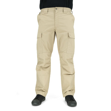 LAPG Atlas BDU Cargo Pants waist closeup shows tac-stud closure and belt loops
