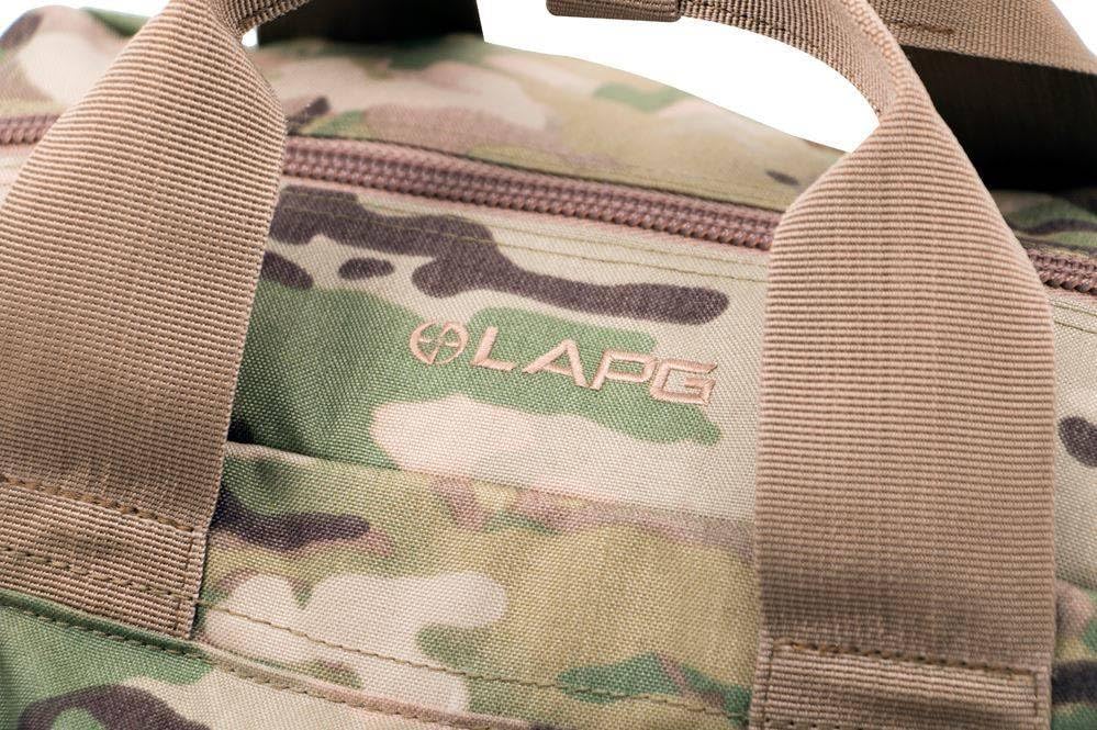 LAPG Tactical Bail Out Gear bag with removable padded shoulder strap for comfortable carry.