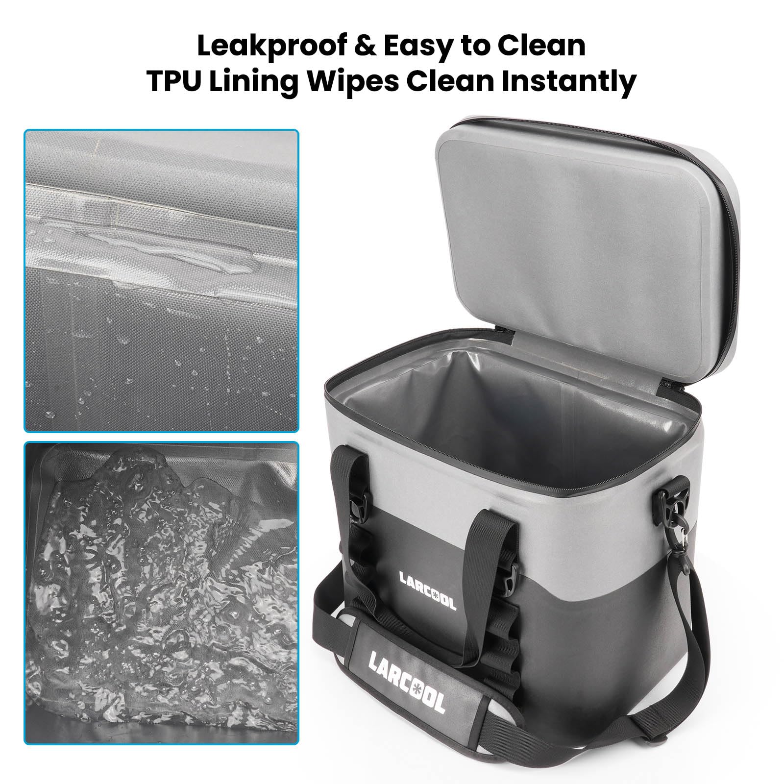 LARCOOL soft cooler camping/fishing use supports reliable cooling on long outdoor adventures