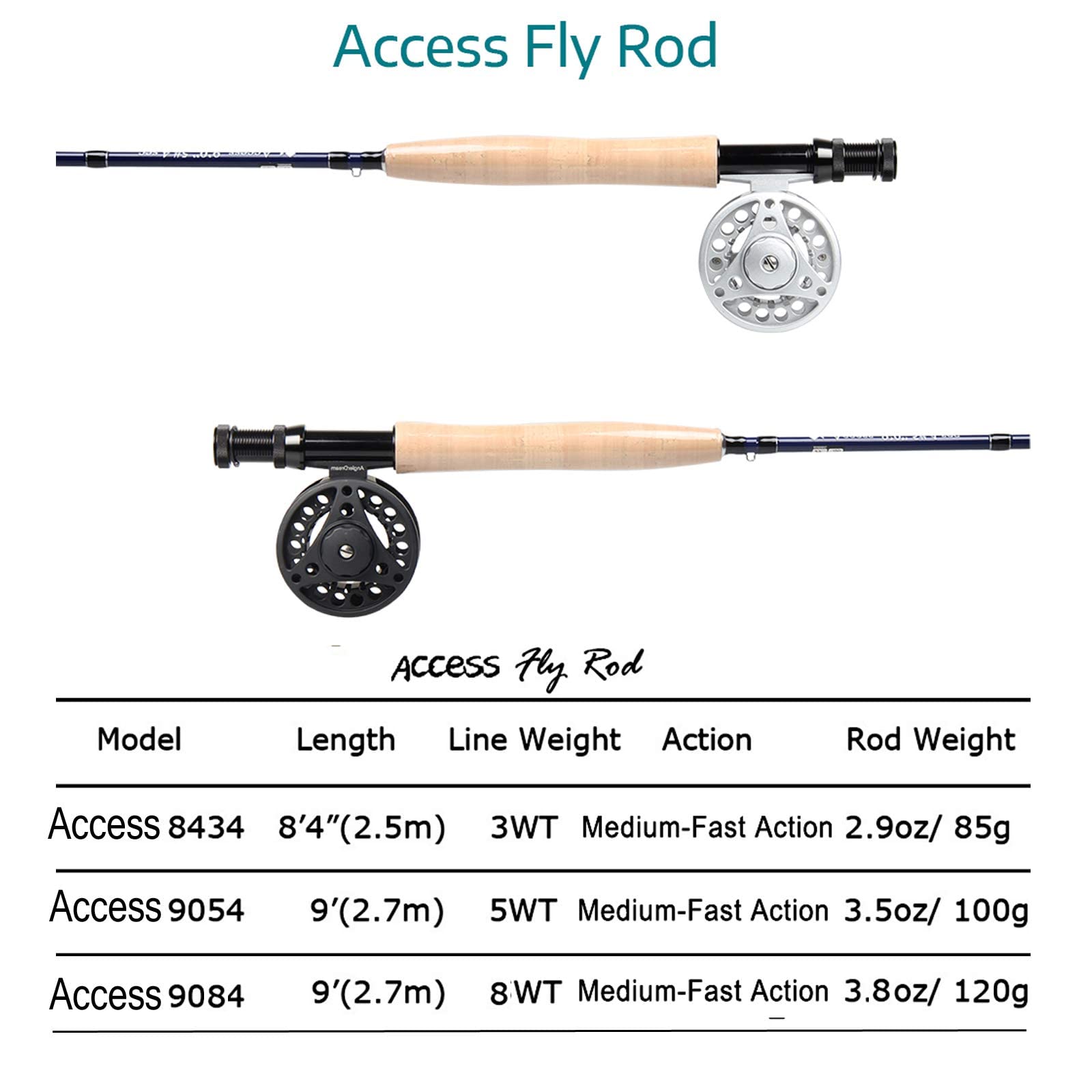 Large arbor aluminum fly fishing reel