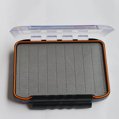 Open view displaying foam insert for flies