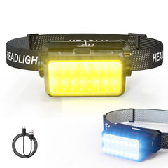 LARYEECHA rechargeable LED headlamp front view for outdoor reliability.