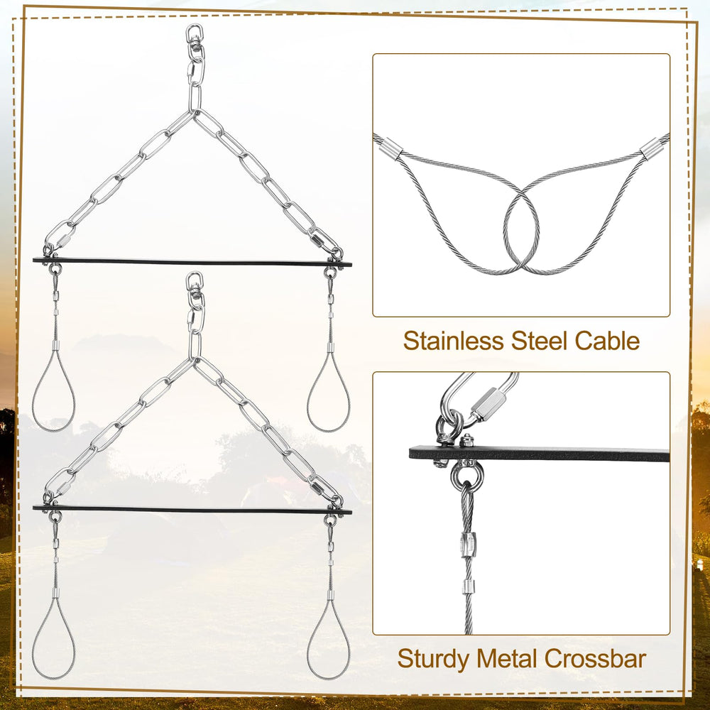 Lasnten gambrel metal crossbar construction delivers durable, reliable field processing.