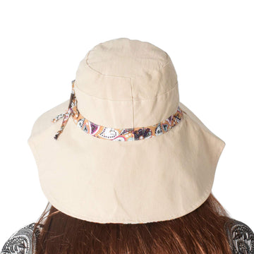 Side view showing wide 4-inch brim