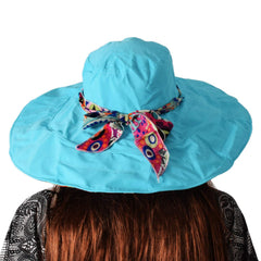 LassZone foldable blue sun hat brim 17 cm