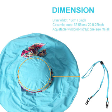 LassZone packable blue sun hat for travel
