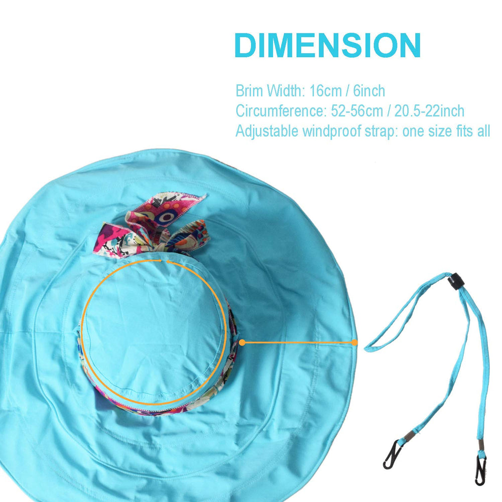 LassZone packable blue sun hat for travel