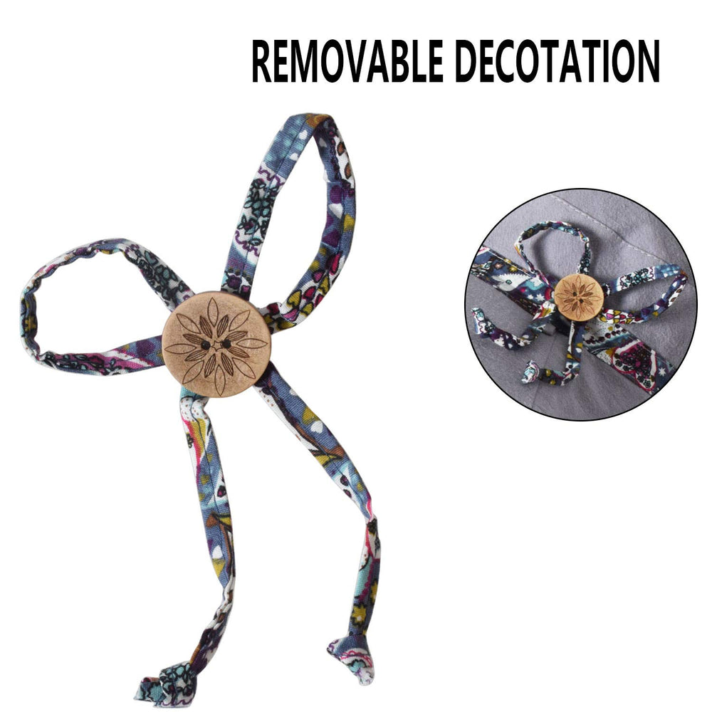 Detachable chin strap on LassZone sun hat with decorative bow