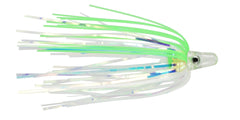 LAST CAST TACKLE Silicone Holo Teaser 6-Pack - Green/White - Side View