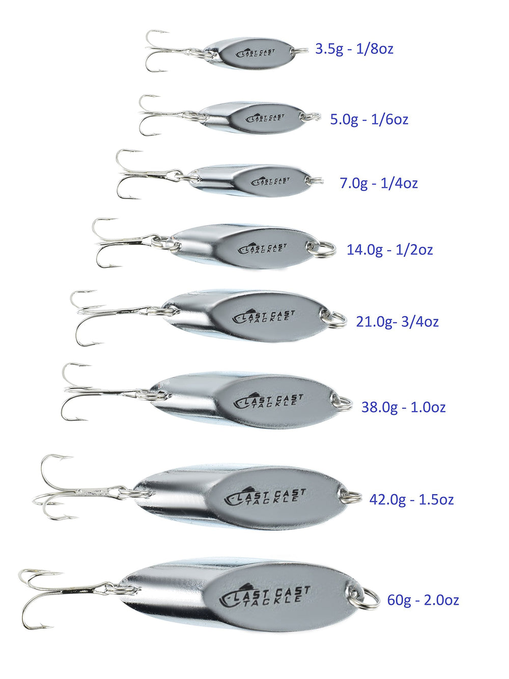 Reflective chrome finish casting spoon