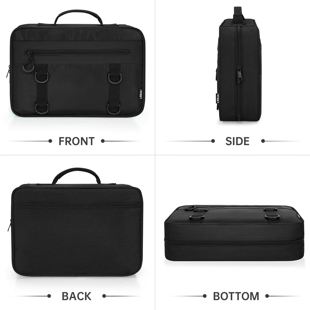 Two double-pocket sections for lure and tackle organization