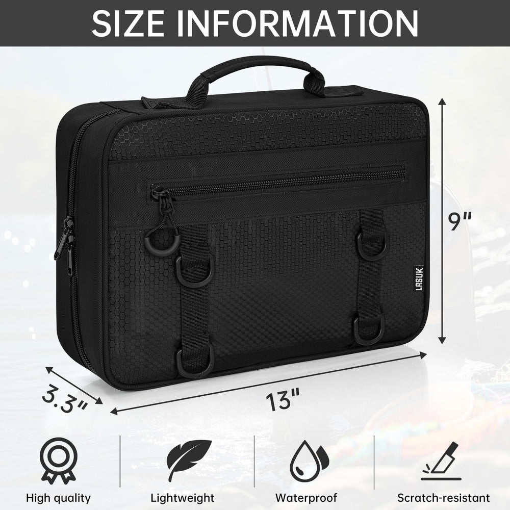 Exterior pocket and mesh pocket design of LASUK binder bag