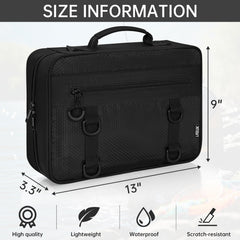 Exterior pocket and mesh pocket design of LASUK binder bag