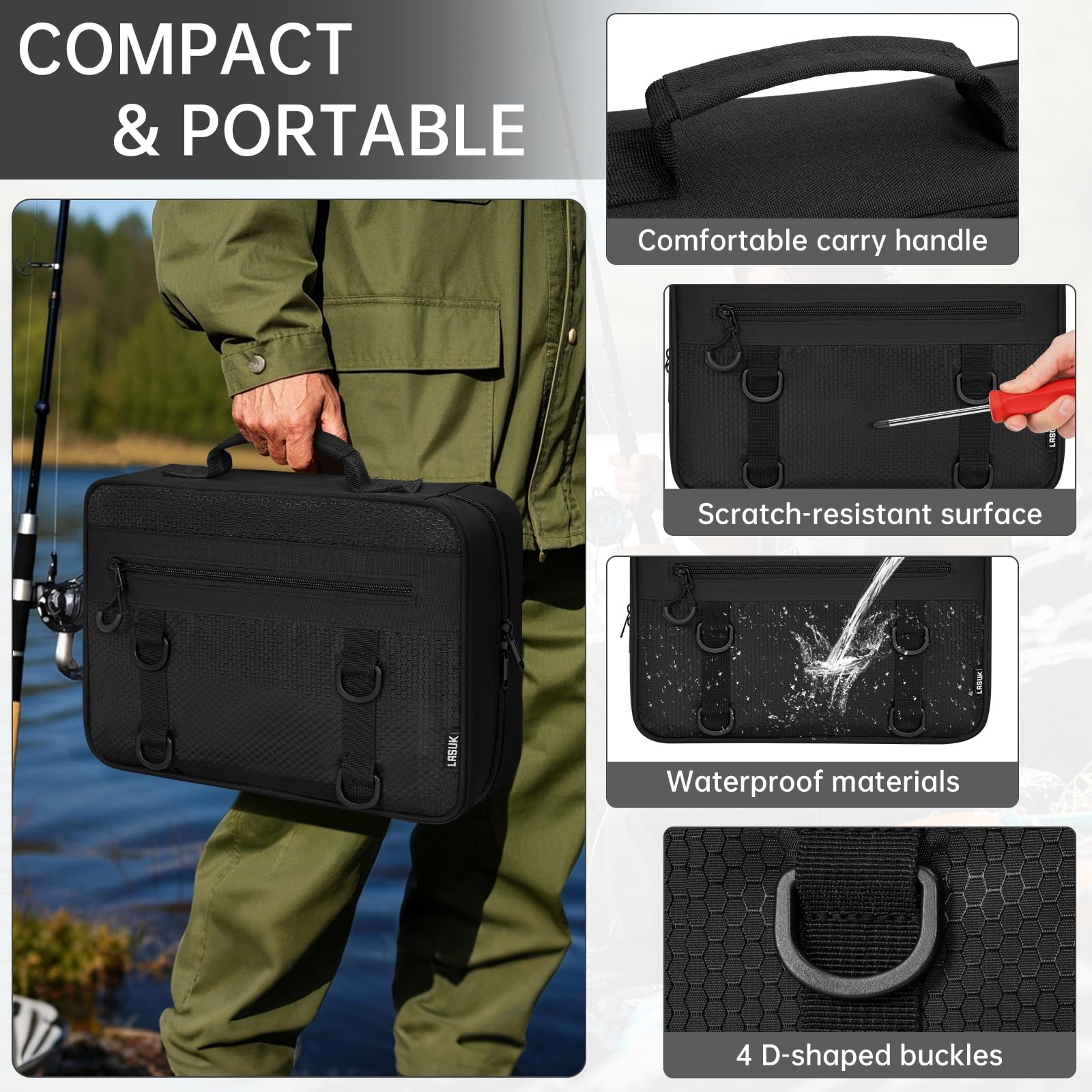 Back view of LASUK Binder Bait Bag