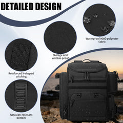 LASUK fishing backpack multiple-pockets showcase versatile gear storage options.