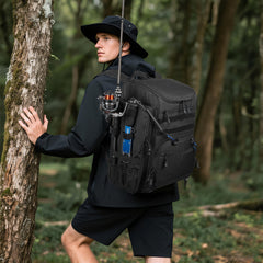 LASUK fishing backpack rod-holders emphasize ready-to-use equipment organization.
