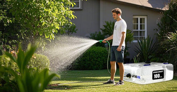 LATHEVEE water bladder with spigot outlet enables easy outdoor dispensing