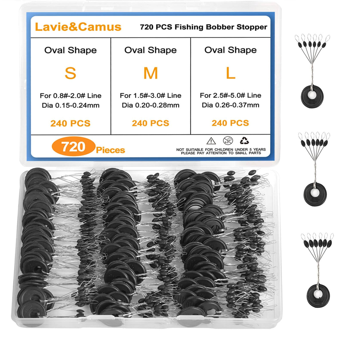 Lavie&Camus 720Pcs bobber stopper kit box